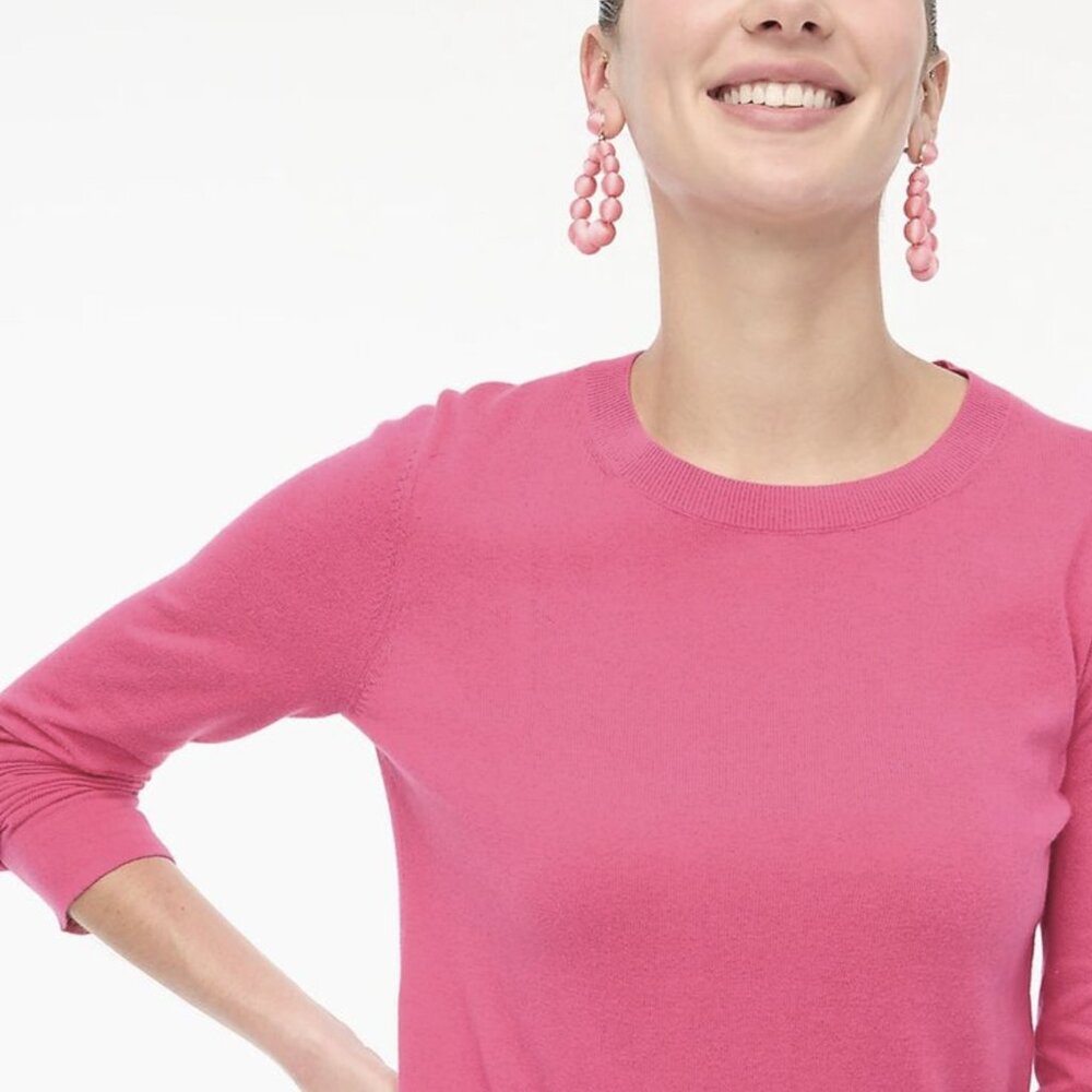 NWT Vineyard vines cashemer bland pink pullover top L - Picture 7 of 12
